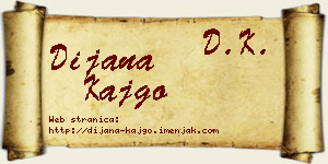 Dijana Kajgo vizit kartica